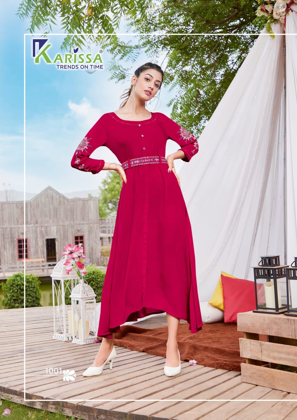 Karissa Kesariya  Stylish Fancy Wear Wholesale Kurti Collection